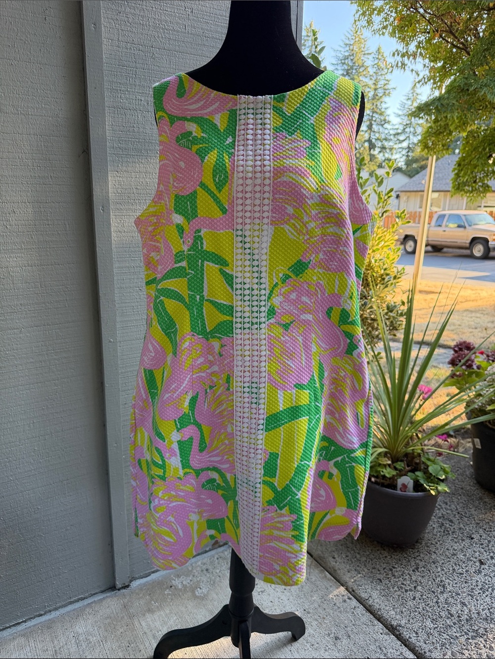Lilly Pulitzer Pink, Yellow & Green Floral Shift Dress